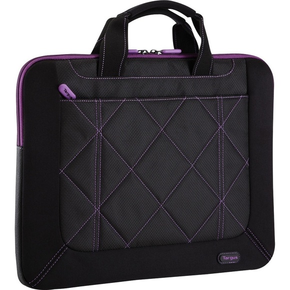 Laptop Sleeve Slipcase Purple Black Travel Briefcase Students Targus 16” Pulse - Picture 4 of 6